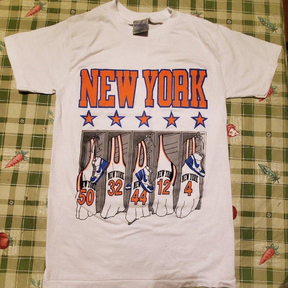 Rare Vintage New York Knicks Single Stitch Shirt N Ba Retro Tee